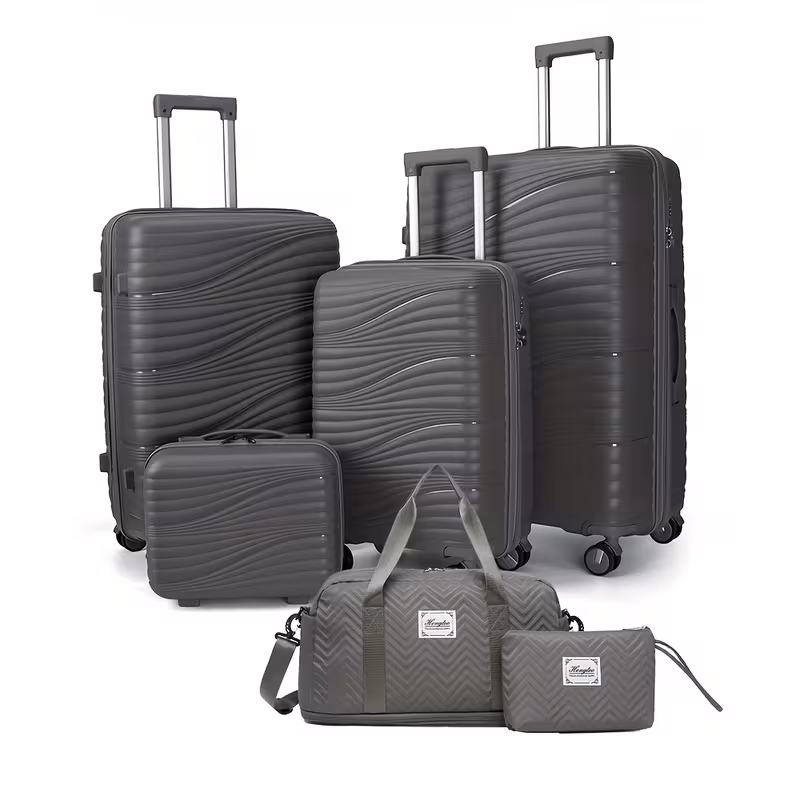 Sechsteiliges Set aus PP-Reißverschluss modischem Reisekoffer